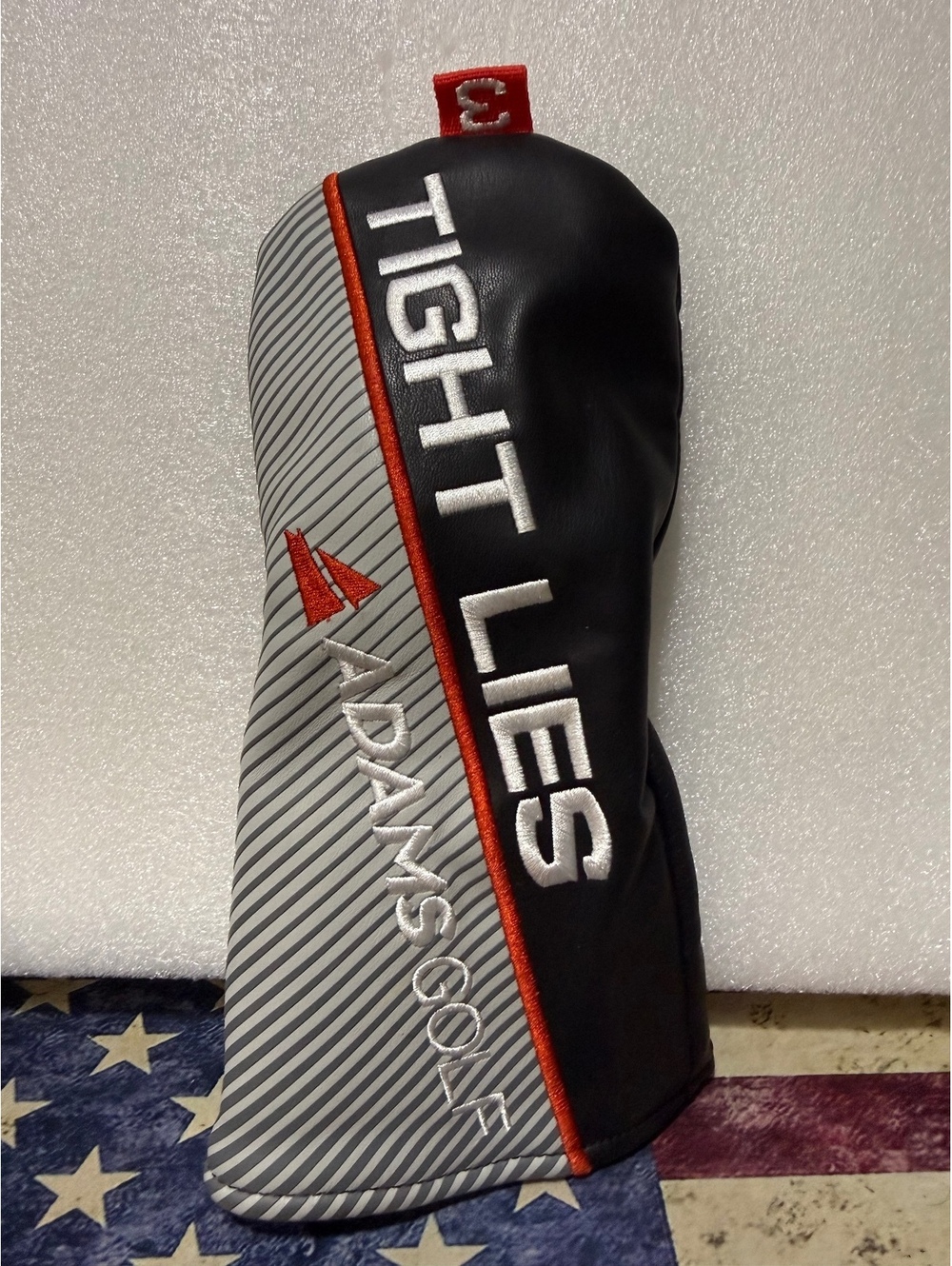 Adams Golf Tight Lies 3 Wood Headcover Black Gray Red OEM Golfcore